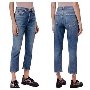 Agolde Riley High Rise Straight Cropped Jeans GUC $228 Size 27    J1532